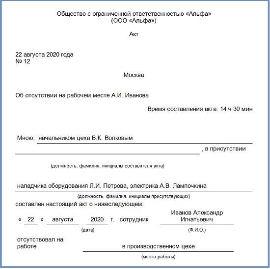 По вине работника гардероба шилова отсутствовал на рабочем месте из учреждения пропало пальто